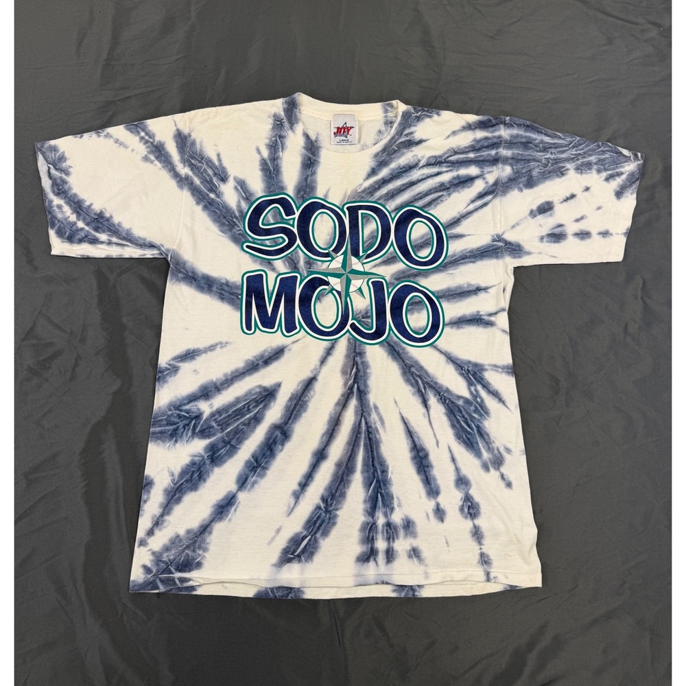 Vintage Seattle Mariners Sodo Mojo Tie Dye T-Shirt Mens Large Joy Athletic 90s